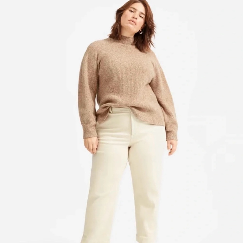 Everlane Straight Leg Crop Short in Sandstone